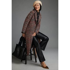 Anthropologie If By Sea Confetti Tweed Coat